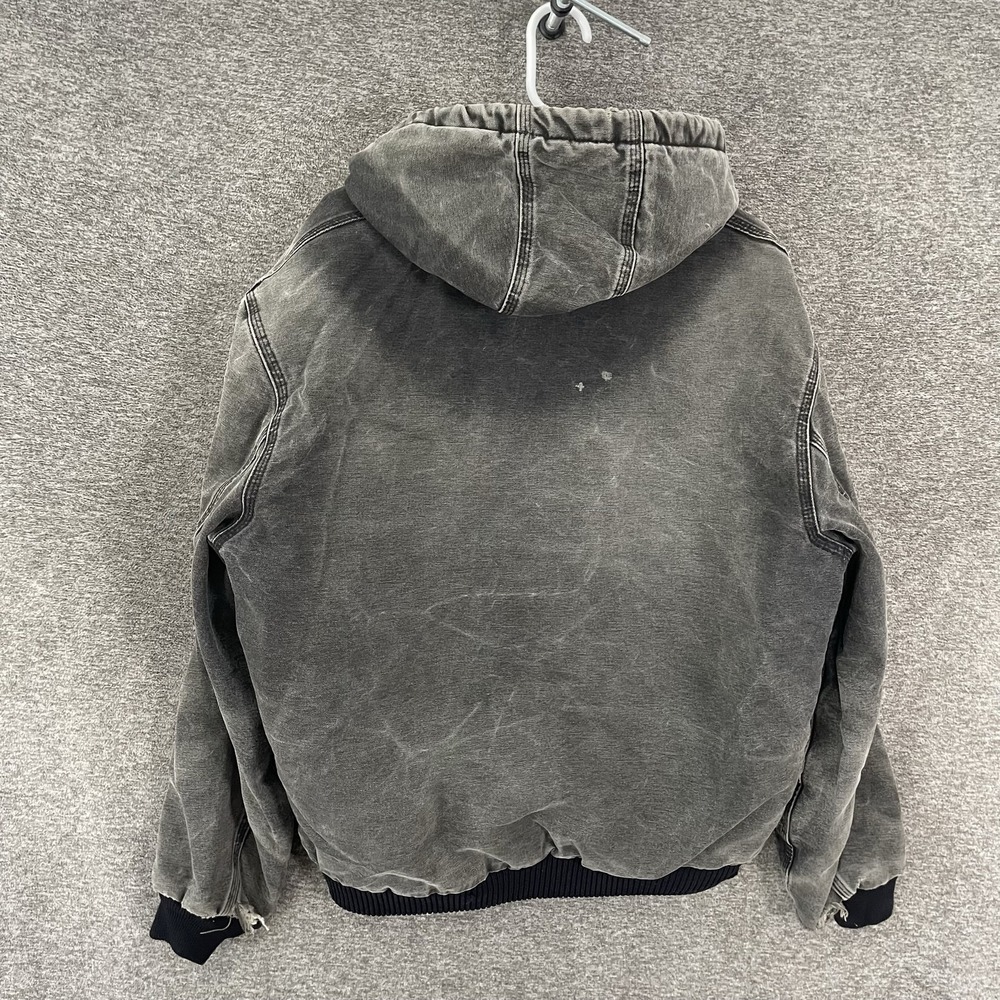 Vintage Carhartt J130 BLK Jacket Men's L Distressed Fader Honeycomb Quilt Lined - Picture 15 of 16